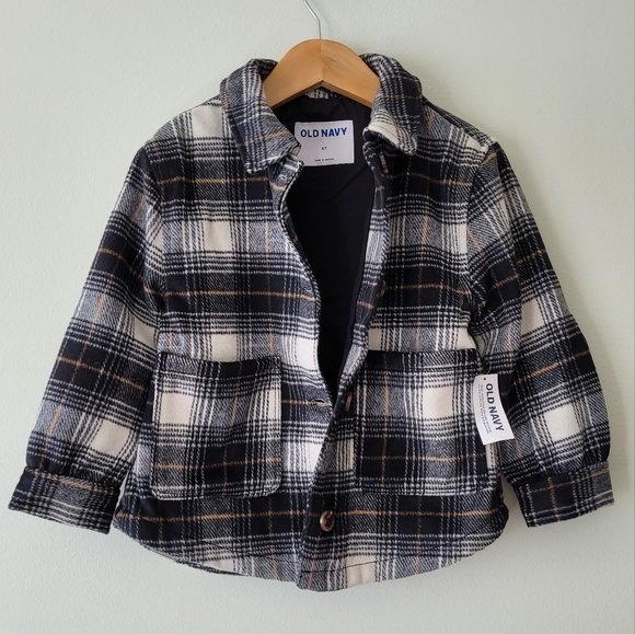 Old Navy Kids Plaid Shacket/Coat | 4T | New - Picture 2 of 6